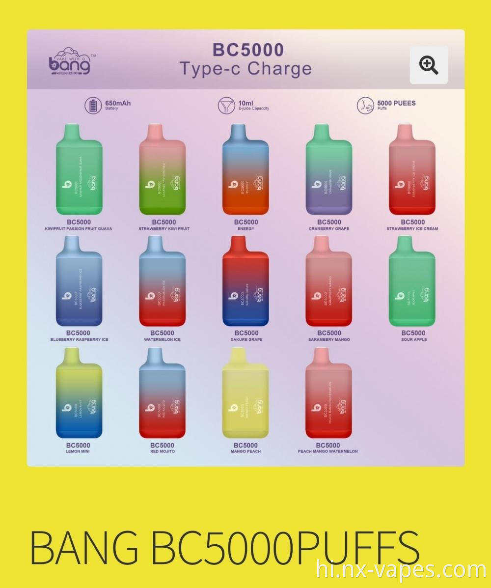 bang bc 5000puffs vape